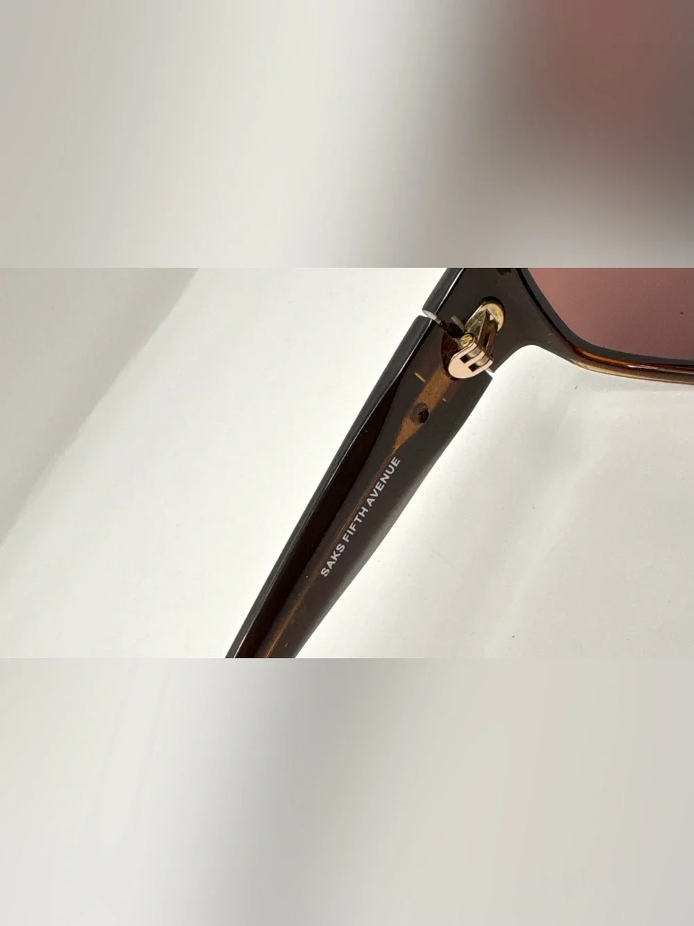 Saks Fifth Avenue 52/S Brown Oval Sunglasses Frames Only